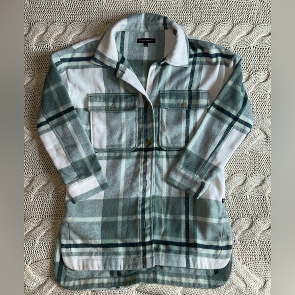 Banana Republic women’s flannel plaid shirt button - Picture 1 of 6